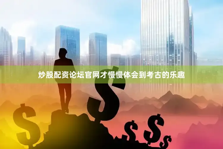 炒股配资论坛官网才慢慢体会到考古的乐趣