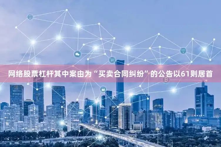 网络股票杠杆其中案由为“买卖合同纠纷”的公告以61则居首